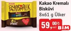 ÜLKER KAKAO KREMALI BİSKÜVİ 8X61 G ÜLKER KAKAO KREMALI BİSKÜVİ 8X61 G